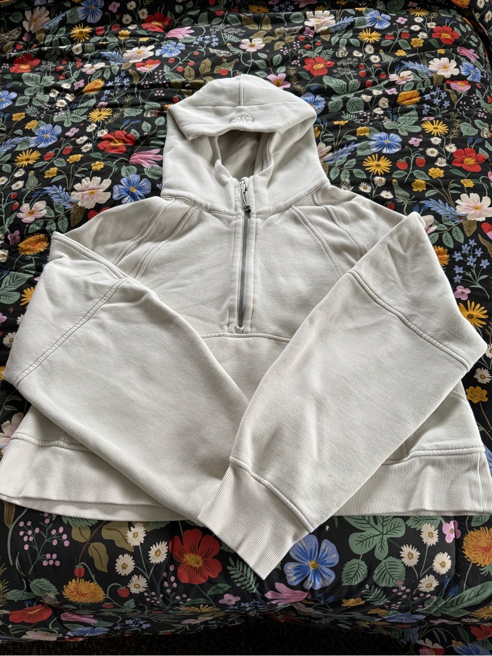 lululemon athletica Light Gray Half-Zip Hoodie
